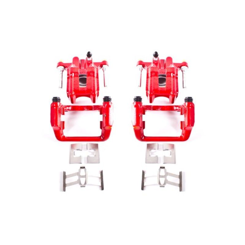 PowerStop Rear Red Calipers with Brackets Pair for 01-03 Acura CL - OneFastShop