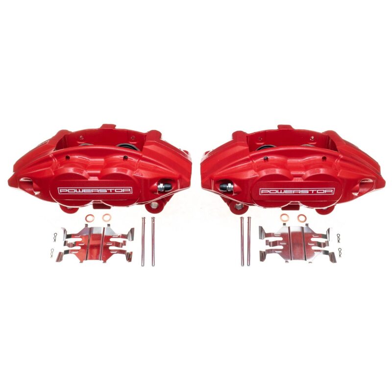 PowerStop Front Red Calipers w/o Brackets - Pair for 09-19 Nissan 370Z - OneFastShop