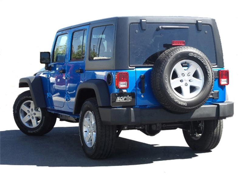 Borla Exhaust System with Turn Down Tip for 12-15 Jeep Wrangler 3.6L V6