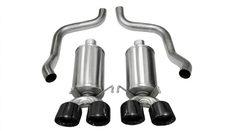 Corsa Xtreme Axle-Back Exhaust with Dual Black 3.5in Tips - Chevrolet Corvette C6 6.2L V8 (2009-2013) - OneFastShop