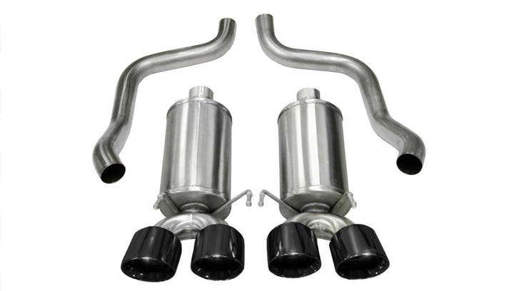 Corsa Xtreme Axle-Back Exhaust with Dual Black 3.5in Tips - Chevrolet Corvette C6 6.2L V8 (2009-2013) - OneFastShop