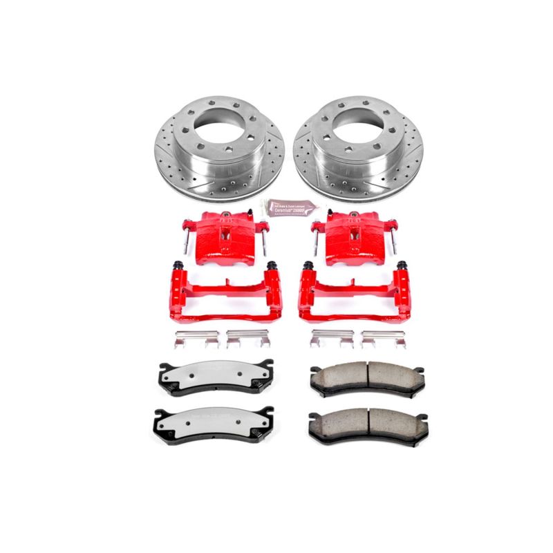 Power Stop 08-13 GMC Yukon XL 2500 Rear Z36 Truck and Tow Kit with Cals