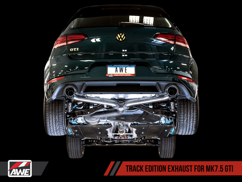 AWE Tuning Volkswagen GTI MK7.5 2.0T Track Edition Exhaust w/Diamond Black Tips 102mm.