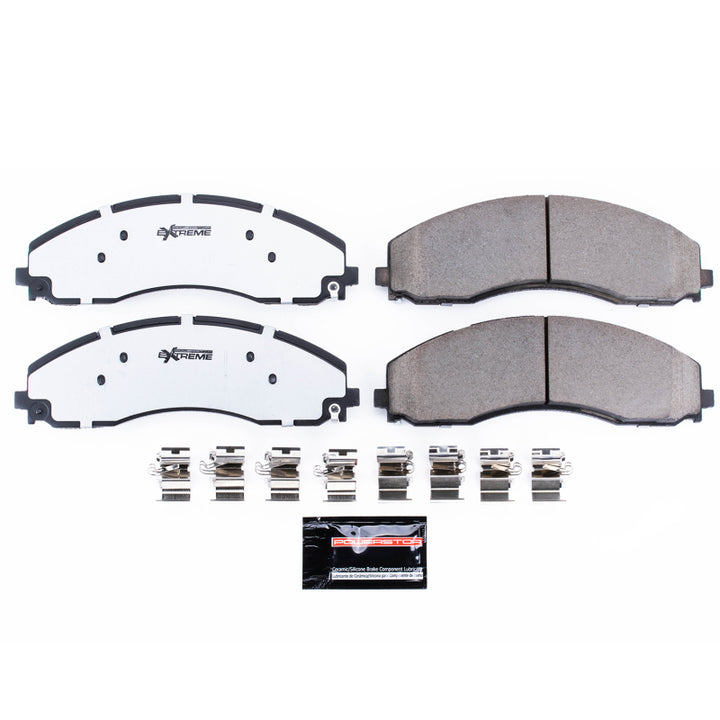 PowerStop Z36 Truck & Tow Brake Pads with Hardware for 17-19 Ford F-450 Super Duty