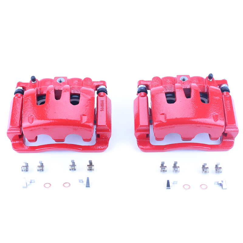 PowerStop Rear Red Calipers with Brackets for 05-07 Ford F-250 Super Duty - Pair - OneFastShop