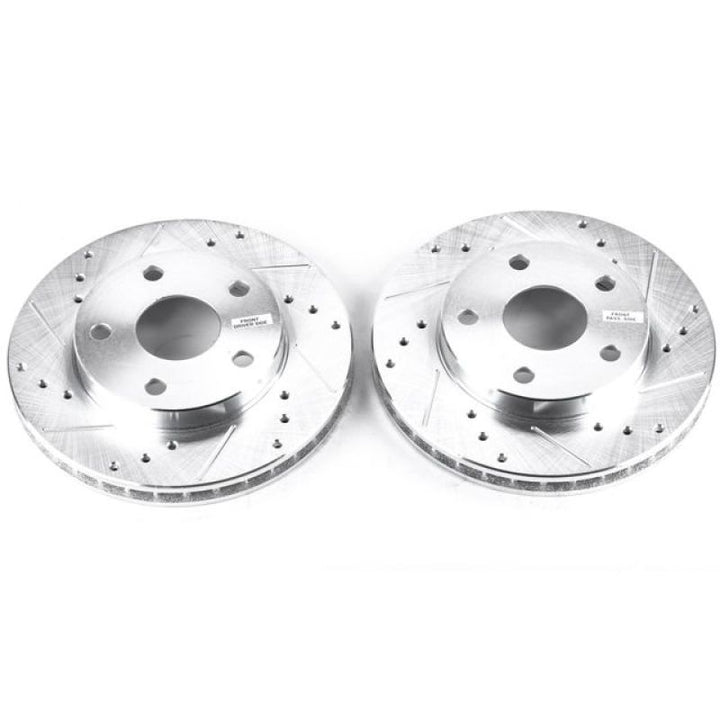 PowerStop Front Evolution Drilled & Slotted Rotors for 91-95 Toyota MR2 - OneFastShop