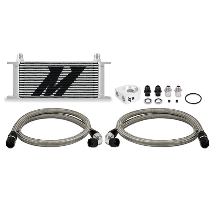 Mishimoto Universal Oil Cooler Kit 16 Row Silver System - OneFastShop