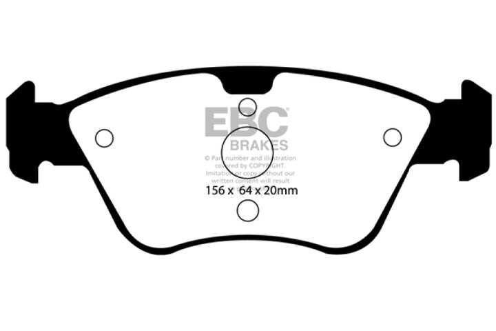 EBC Redstuff Front Brake Pads for 03-08 Chrysler Crossfire 3.2 - OneFastShop