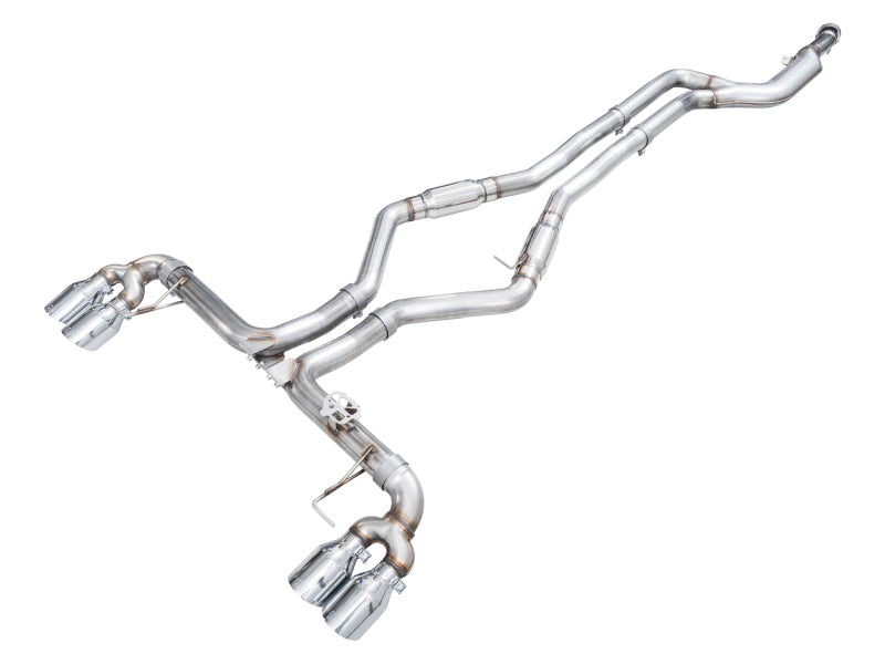 AWE Tuning Track Edition Cat-Back Exhaust - BMW M240i (G42) 2022-2026 - Chrome Silver Tips