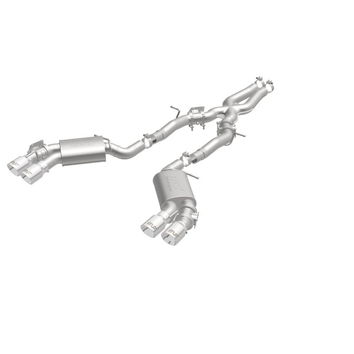 MagnaFlow Competition Cat Back Exhaust System 2016 Chevy Camaro 6.2L V8 Quad Polished Tips - OneFastShop