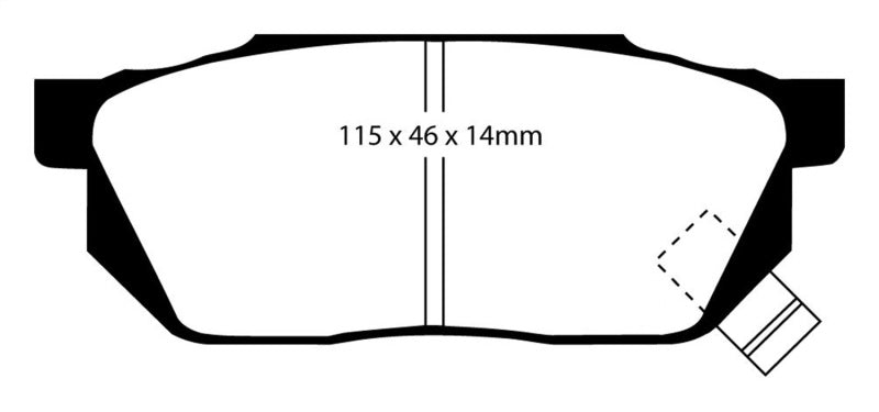 EBC 84-87 Honda Civic CRX 1.5 DX Yellowstuff Front Brake Pads