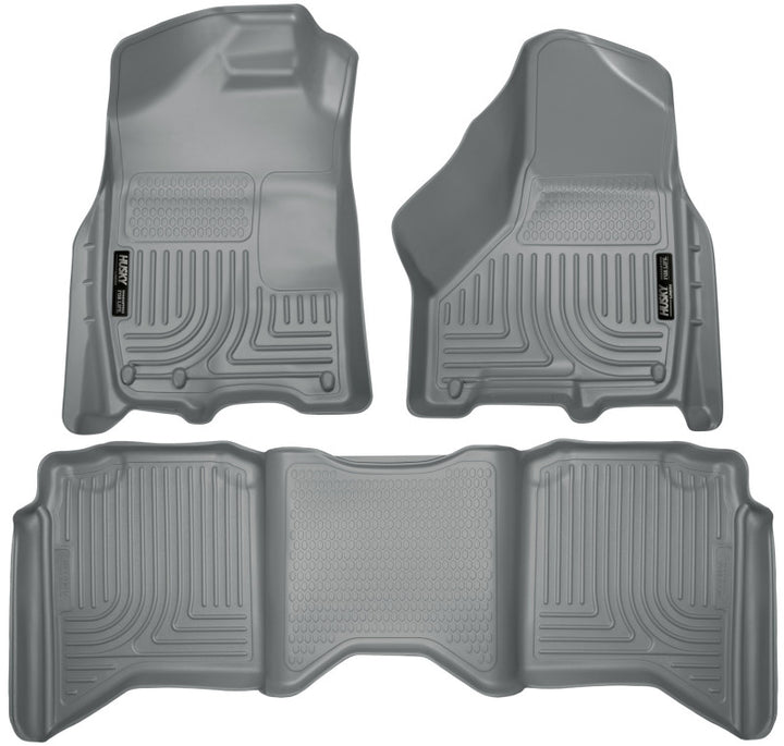 Husky Liners WeatherBeater Combo Gray Floor Liners for 2012 Dodge Ram 1500/2500/3500 Crew Cab - OneFastShop