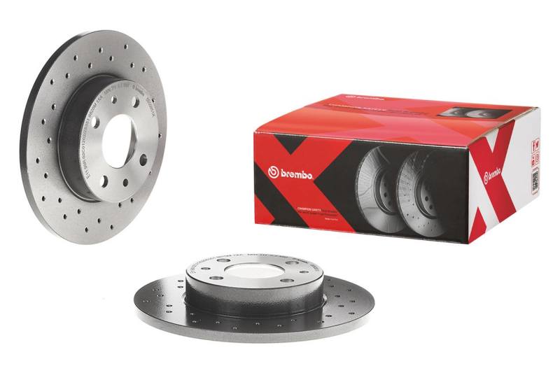 Brembo Rear Drilled Xtra Rotor for Lexus LX570/Toyota Land Cruiser/Sequoia/Tundra 08-21 - OneFastShop