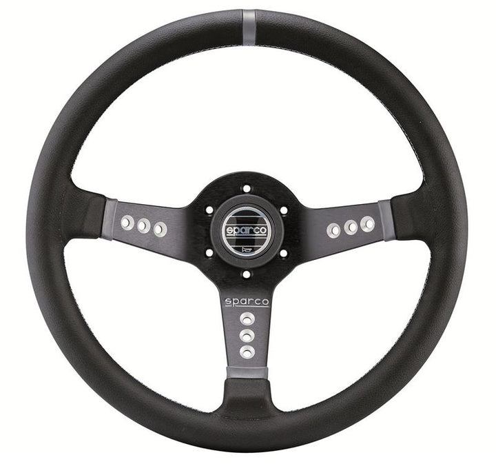 Sparco Steering Wheel L777 Suede Black Steering Wheel - OneFastShop