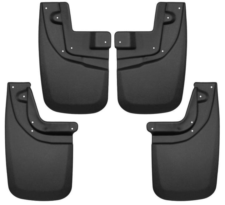 Husky Liners Front and Rear Mud Guards for 05-15 Toyota Tacoma with OEM Fender Flares - Black - OneFastShop