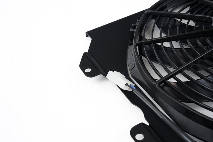 CSF All-Aluminum Fan Shroud with 12in SPAL Fan for Honda Civic - Black Finish (92-00) - OneFastShop