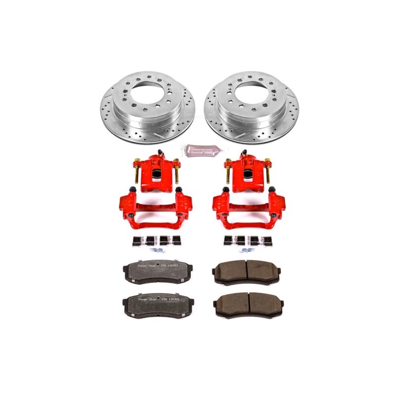 PowerStop Z36 Truck & Tow Rear Brake Kit with Calipers - Lexus GX470 / Toyota Sequoia 2001-2009