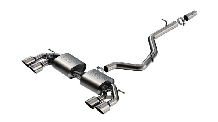 Borla 22-25 Volkswagen Golf R S-Type Cat-Back Exhaust 4.5 Inch Tips With Logo