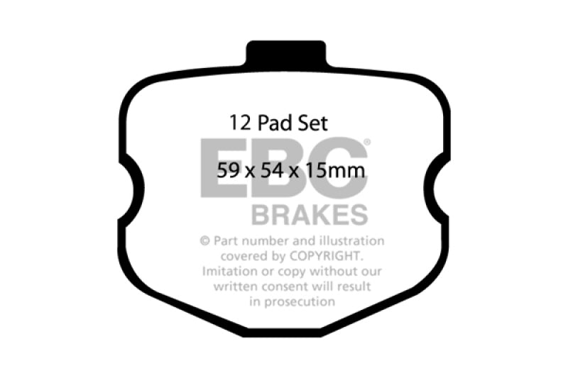 EBC 2006–2008 Redstuff Front Brake Pads for Chevrolet Corvette (C6) 7.0 (Z06)