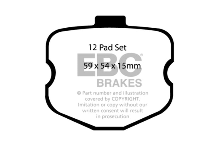 EBC 2006–2008 Redstuff Front Brake Pads for Chevrolet Corvette (C6) 7.0 (Z06)