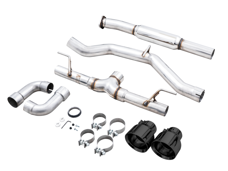 AWE Subaru BRZ / Toyota GR86 / Toyota 86 Track Edition Cat-Back Exhaust- Diamond Black Tips.