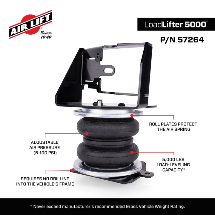 Air Lift LoadLifter 5000 Air Spring Kit For 23-25 Toyota Sequoia 4WD