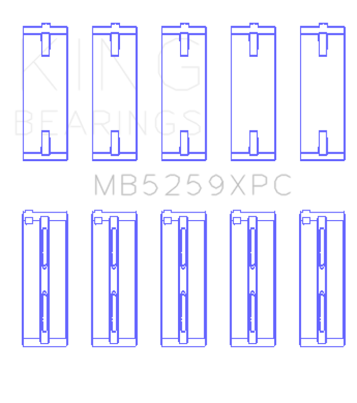 King Engine Bearings pMaxKote Performance Main Bearing Set +.026mm - Honda A/B/K-Series