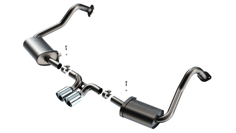 Borla 2017–2022 S-Type Exhaust for Porsche 718 Cayman/Boxster 2.0L 4 Cyl. AT/MT RWD 2DR – 2.25 in. - OneFastShop