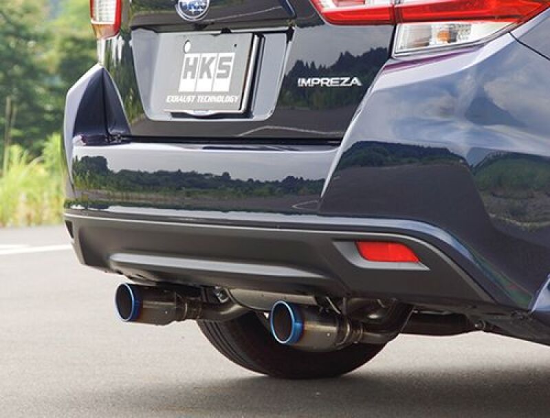 HKS LEGAMAX Premium Cat-Back Exhaust - Subaru Impreza Sport (GT6) 2016-2023 - Titanium Tips, image 2