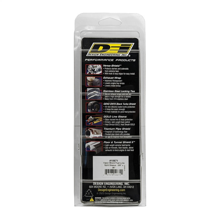 DEI Vapor Block Sleeve 3/8in x 36in for Fuel Line Heat Protection - OneFastShop