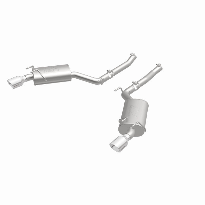 MagnaFlow Axle-Back Stainless Dual Split 4in Polished Tips for 10-15 Chevrolet Camaro Convert 3.6L V6 - OneFastShop