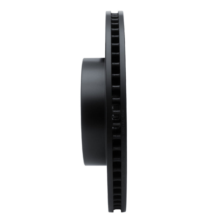 R1 03-09 Lexus GX470 Front Right Drilled and Slotted Black Brake Rotor