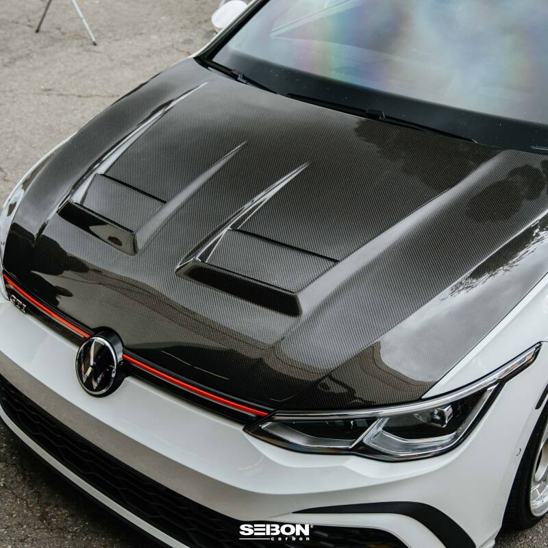 Seibon DV-Style Carbon Fiber Hood for 2022-2023 Volkswagen Golf GTI/R