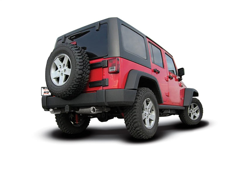 Borla Single Split Rear Exit Touring Exhaust for 12-16 Jeep Wrangler 3.6L AT/MT 4WD