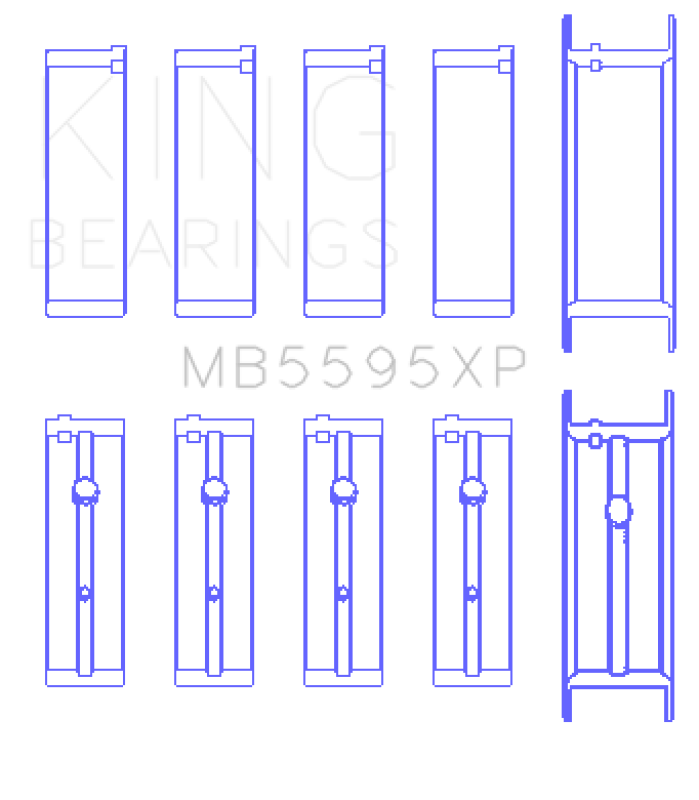 King Performance Main Bearing Set - Nissan KA24DE +0.25mm