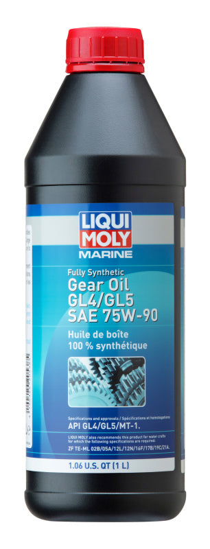 LIQUI MOLY 1L Marine Fully Synthetic Gear Oil SAE 75W90 (GL4/GL5)