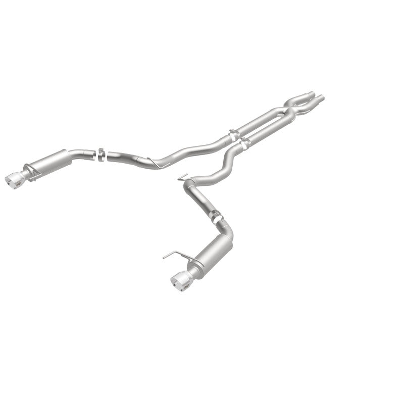 MagnaFlow Cat Back Exhaust System SS 3in Competition Dual Split Polished 4.5in Tips 2015 Ford Mustang GT V8 5.0 - OneFastShop