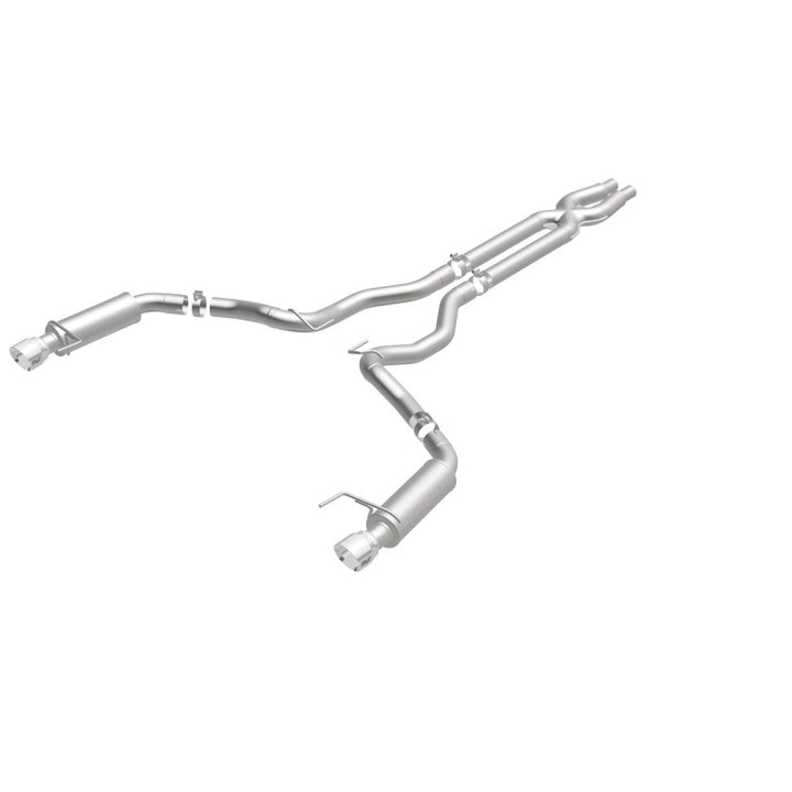 MagnaFlow Cat Back Exhaust System SS 3in Competition Dual Split Polished 4.5in Tips 2015 Ford Mustang GT V8 5.0 - OneFastShop