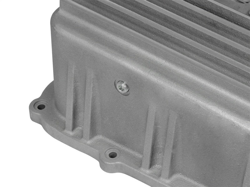 aFe Transmission Pan Raw with Magnetic Drain Plug for Ford Trucks 6R140 2011-2014 V8 6.7L