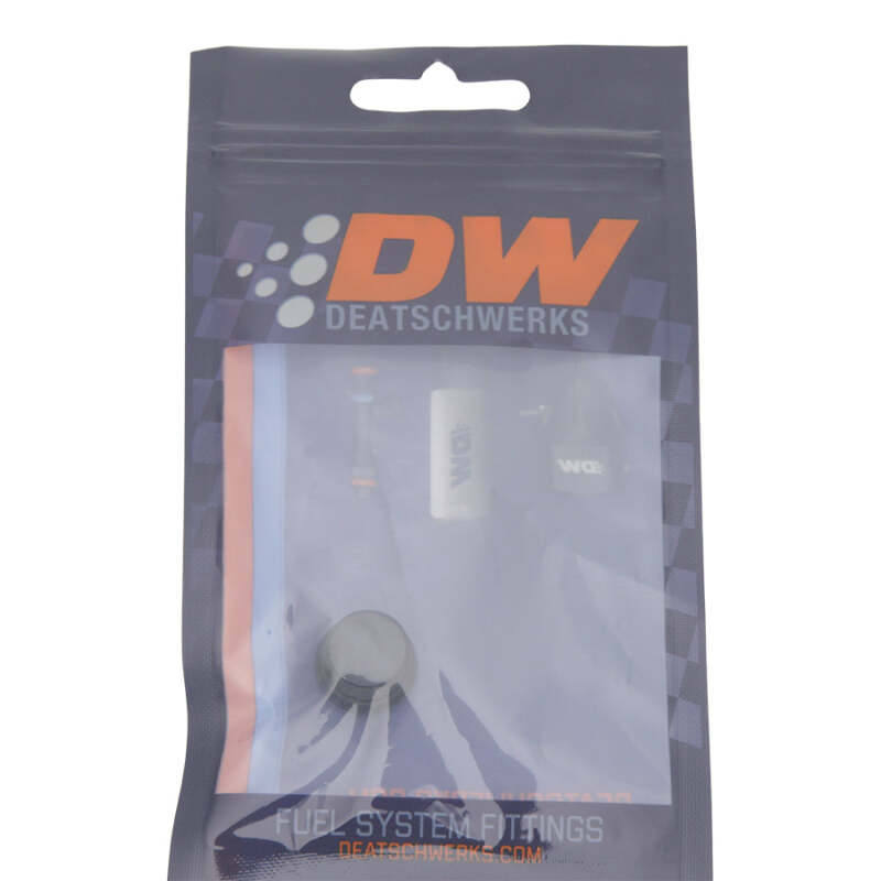 DeatschWerks 6AN ORB Male Plug Low Profile Internal Allen/Hex (Incl O-Ring) - Anodized Matte Black, image 2
