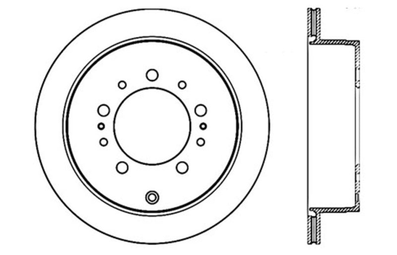 Stoptech Sport Brake Rotor - Slotted & Drilled - Toyota Tundra SR5 - OneFastShop