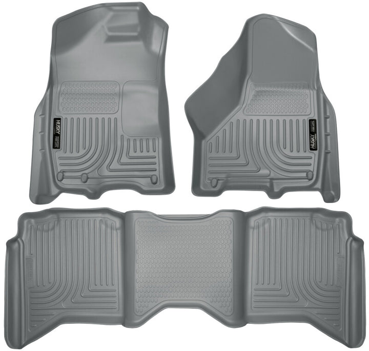 Husky Liners WeatherBeater Combo Gray Floor Liners for 2012 Dodge Ram 1500/2500/3500 Crew Cab - OneFastShop