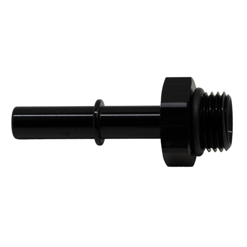 DeatschWerks Male to Male Quick Connect Adapter EFI 6AN ORB to 5/16in - Matte Black