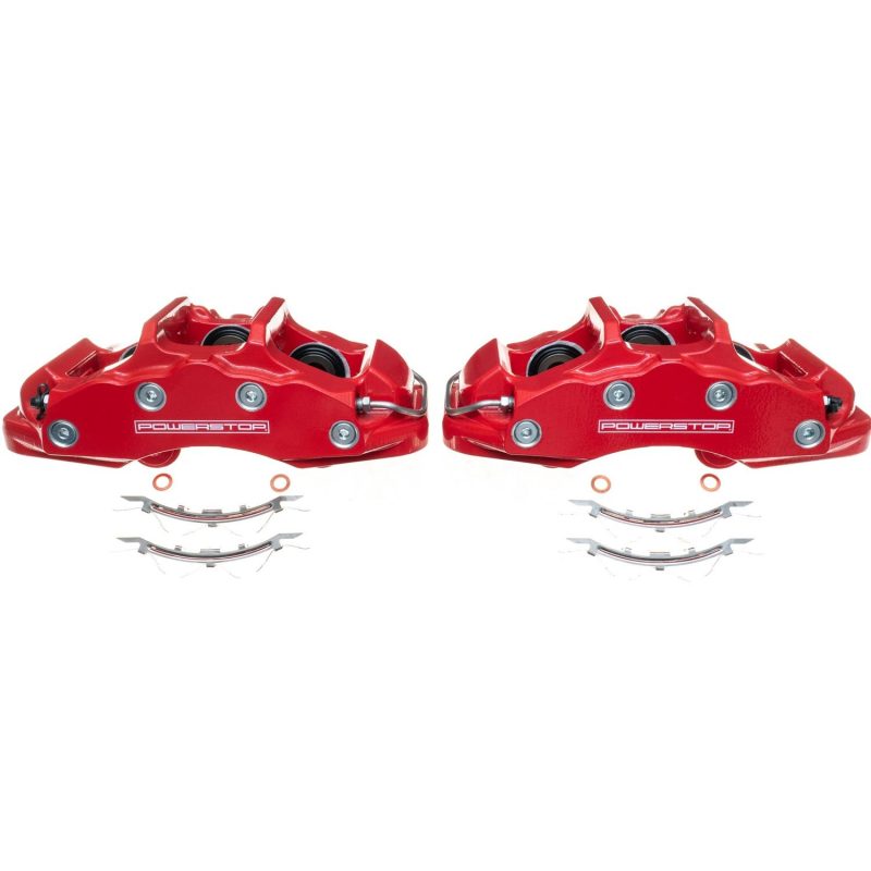 PowerStop Front Red Brake Calipers Pair for 06-13 Chevrolet Corvette - OneFastShop