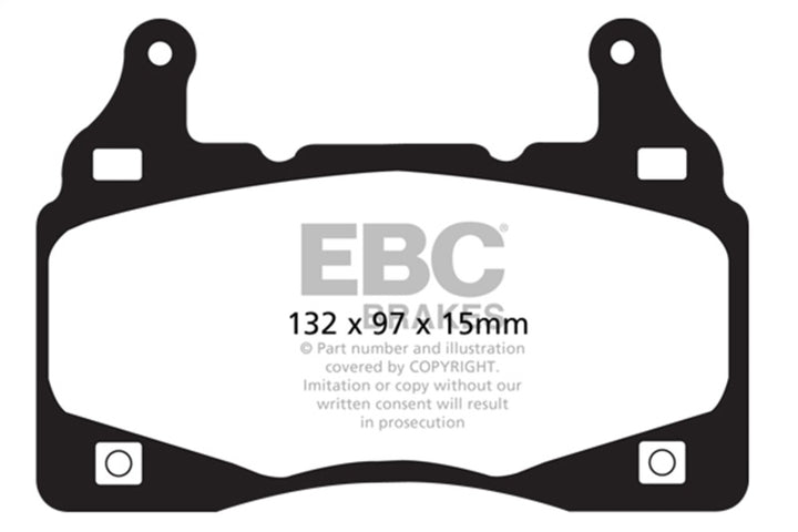 EBC Yellowstuff Front Brake Pads for 11-15 Chevrolet Camaro 6.2 (5th Gen) LS LT SS Z/28 ZL1 - OneFastShop