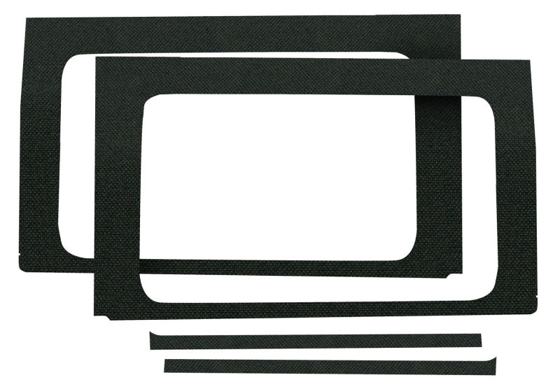 DEI 18-23 Jeep Wrangler JL 4-Door Boom Mat Rear Side Window Trim 4 Piece Black - Fits 2018-2023 Jeep Wrangler Unlimited Models