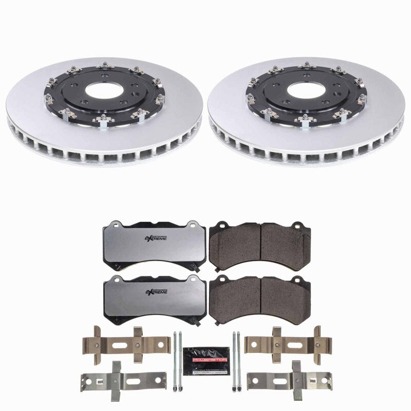 PowerStop Z26 Front Coated Brake Kit - Chevrolet Corvette Z06 / Grand Sport 2015-2019 - 2-Piece Rotors