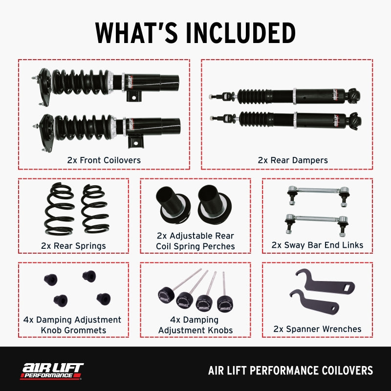 Air Lift Performance Coilover Kit - Audi A3/TT & VW GTI/Golf/Jetta/Passat/Beetle/CC/Eos 2005-2022, image 4