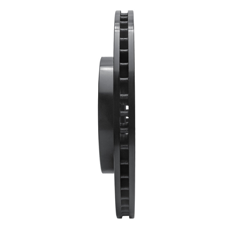 R1 09-23 Dodge Challenger Front Right Drilled and Slotted Black Brake Rotor