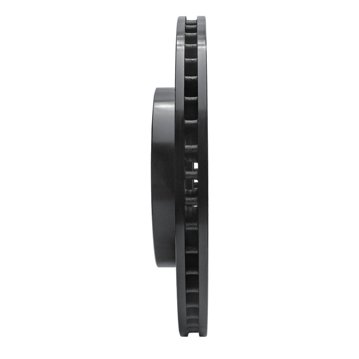 R1 09-23 Dodge Challenger Front Right Drilled and Slotted Black Brake Rotor